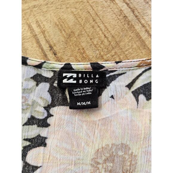 Billabong Lotta Love Wrap Dress Floral Flowers Women's Size M Tropical Beach - Picture 7 of 9